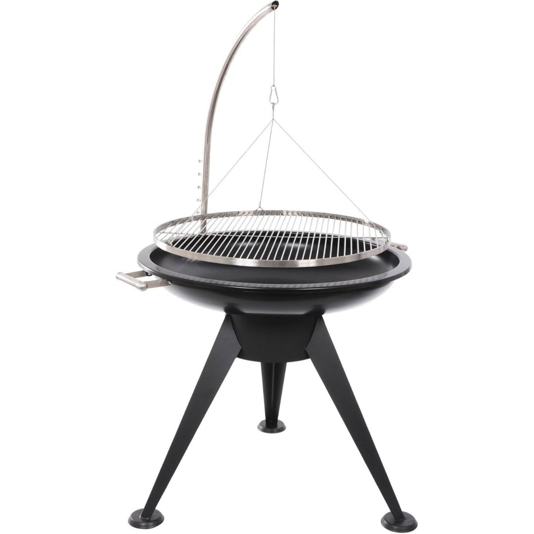 80 cm schwenkgrill grillrost edelstahl dreibein grillrost feuerschale design grill smoker