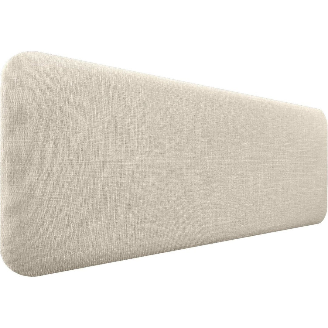 gepolstertes glattes abgerundetes kopfteil aus naturleinen fuer wand akustik-kopfteile schalldaemmend kopfende bett schlafzimmer beige 140cm