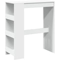 bartisch mit regal weiss 90x40x1035 cm holzwerkstoff