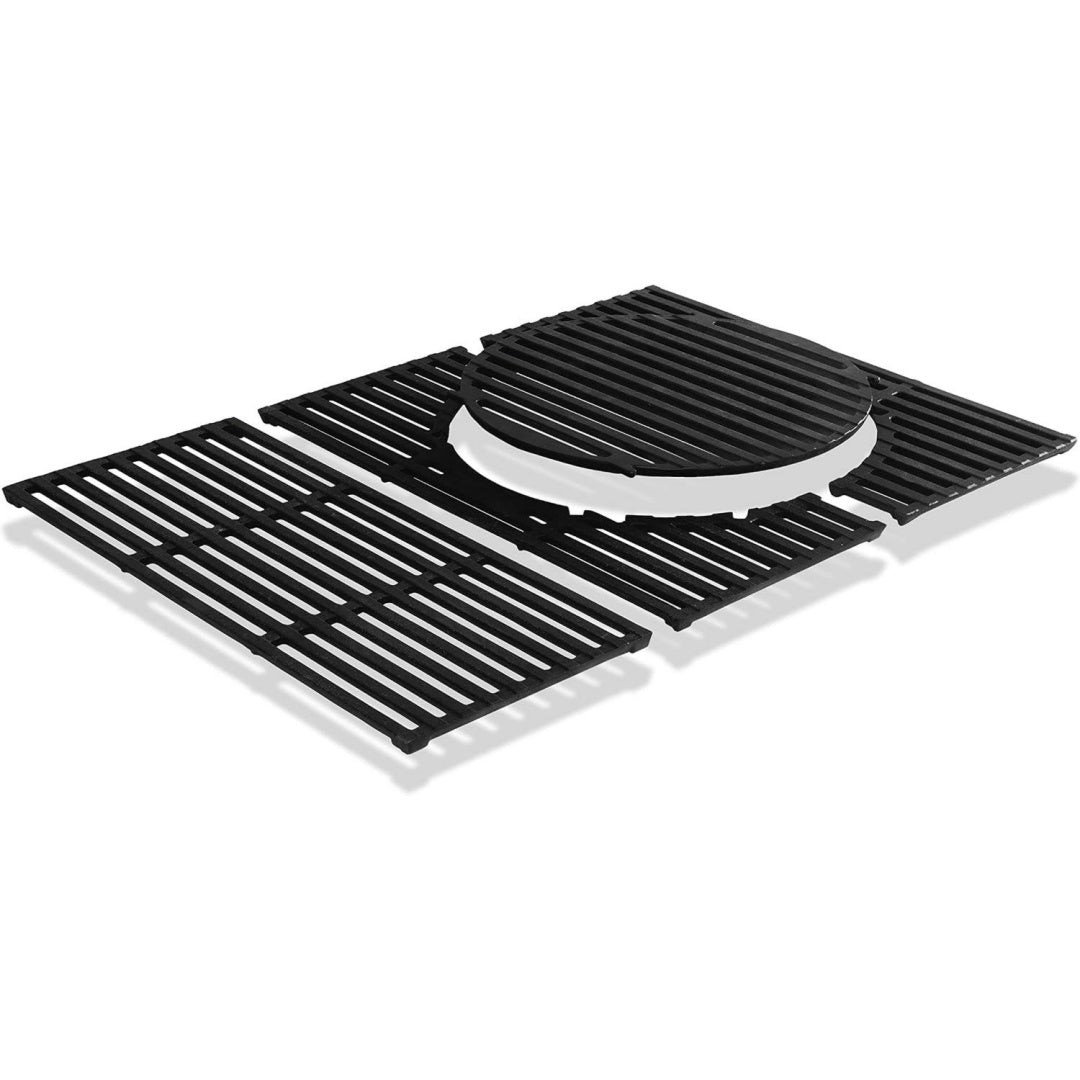 rost-in-rost system gusseisen fuer gasgrill 3-brenner grill-zubehoer grillrost optionale einsaetze sear grate pizzastein pfanne und gefluegelbraeter 7784